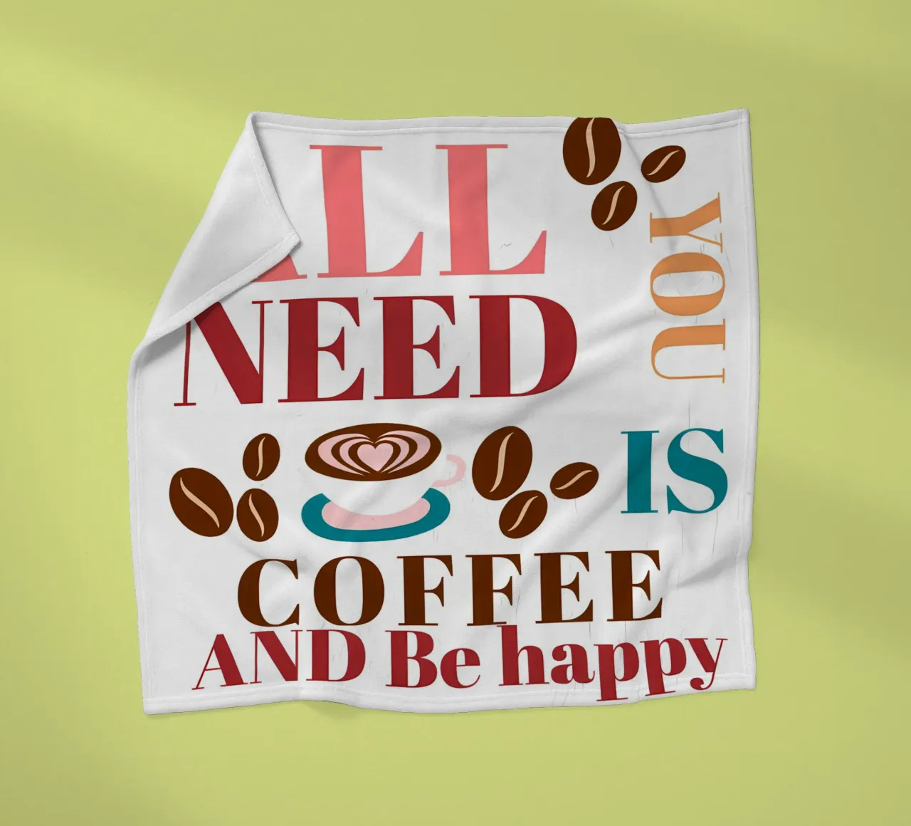 Tutto ciò che serve è caffè e felicità coperta in pile da inspirational quote