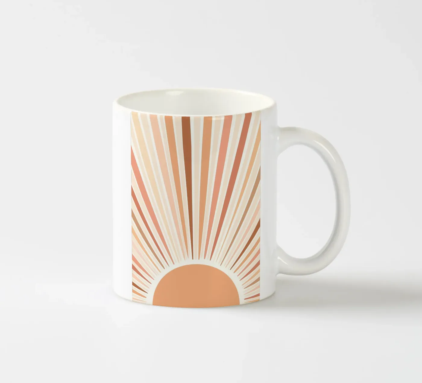 Radiating lines ceramic mug by LisaArtes