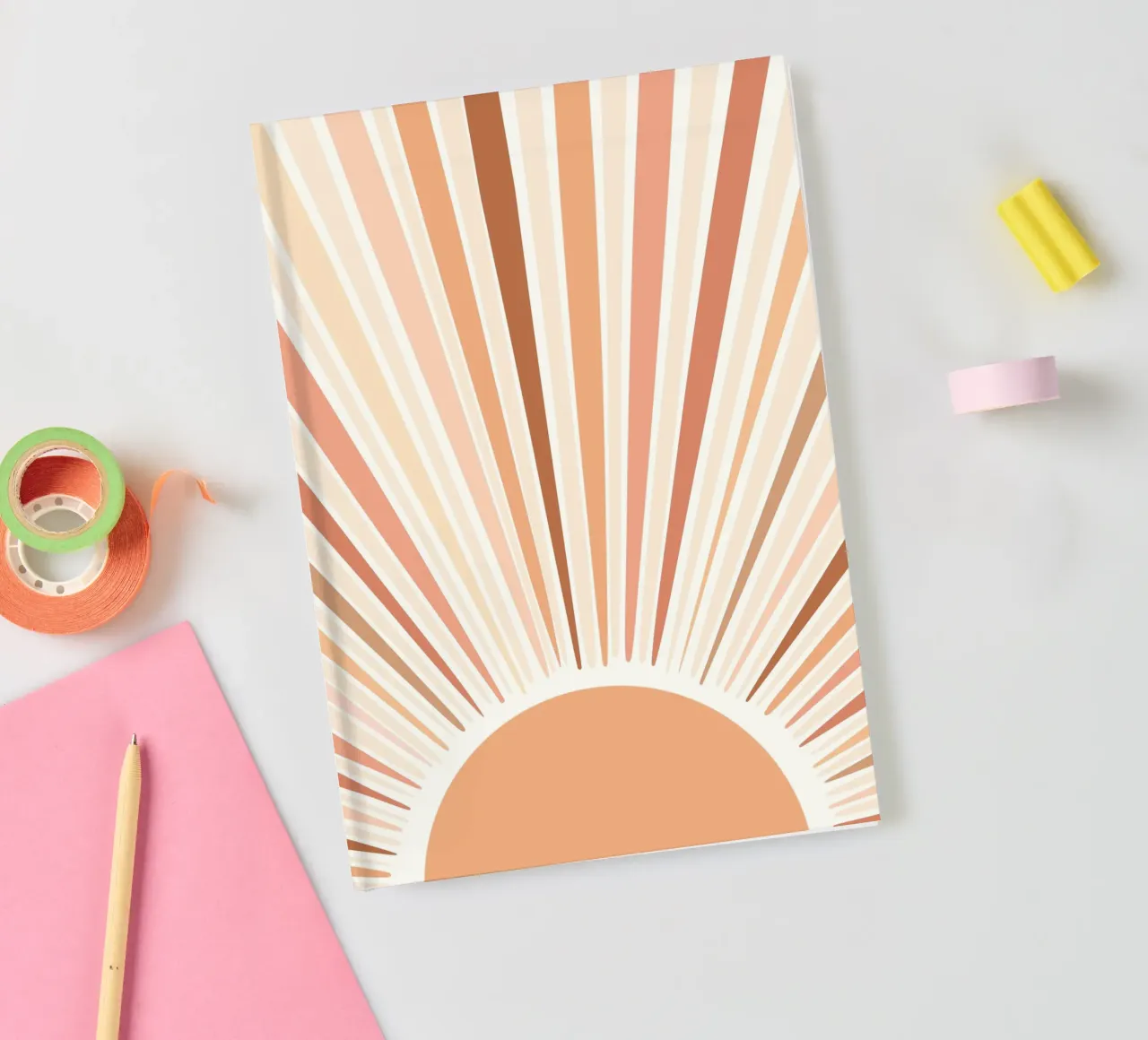 Radiating lines notebook by LisaArtes