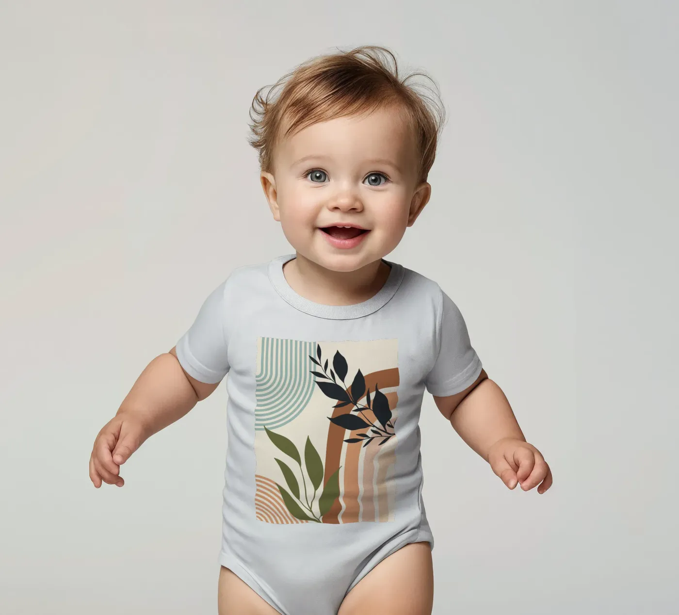 Botanical elements babyrompertje korte mouwen van LisaArtes