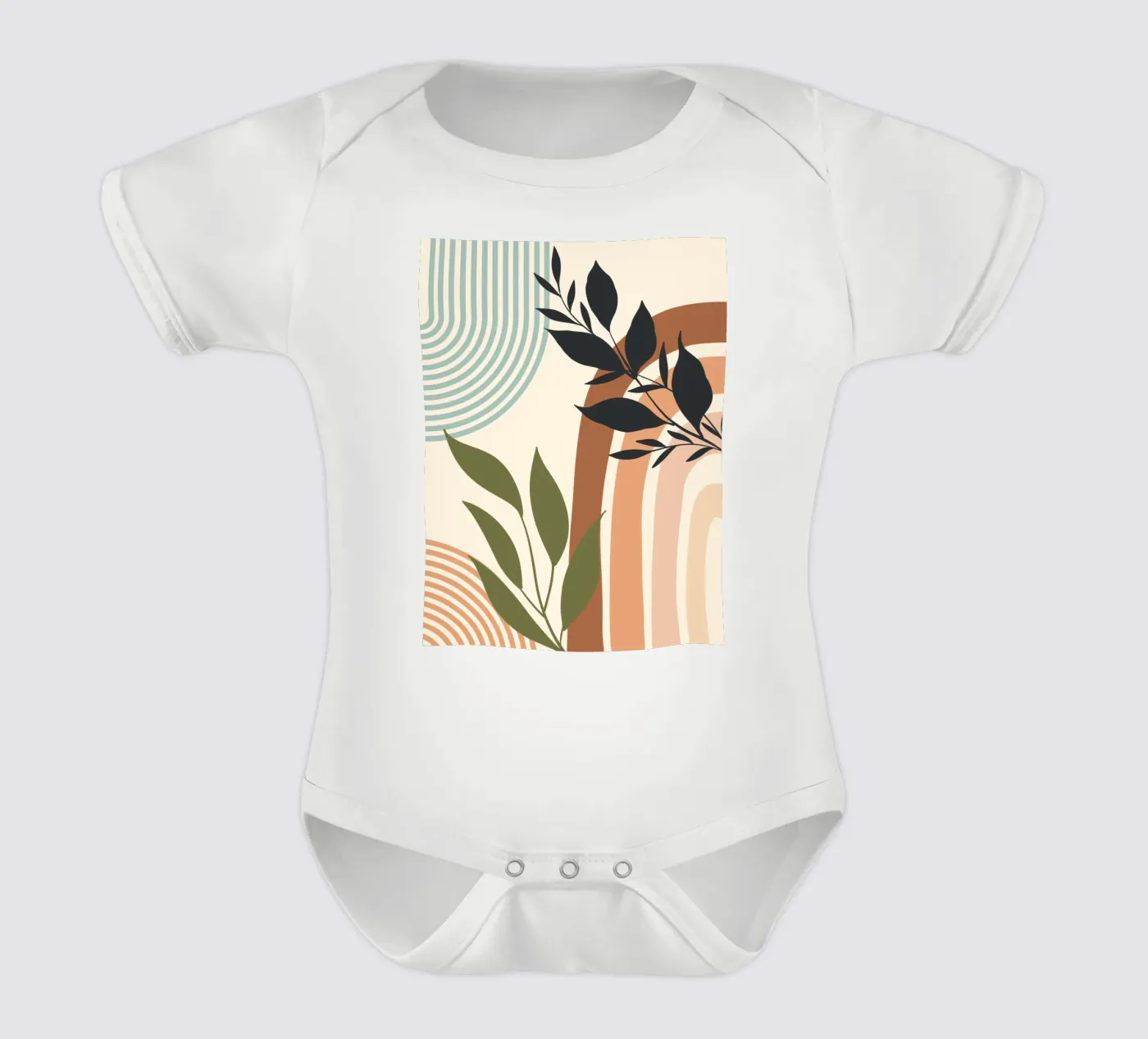 Botanical elements babyrompertje korte mouwen van LisaArtes