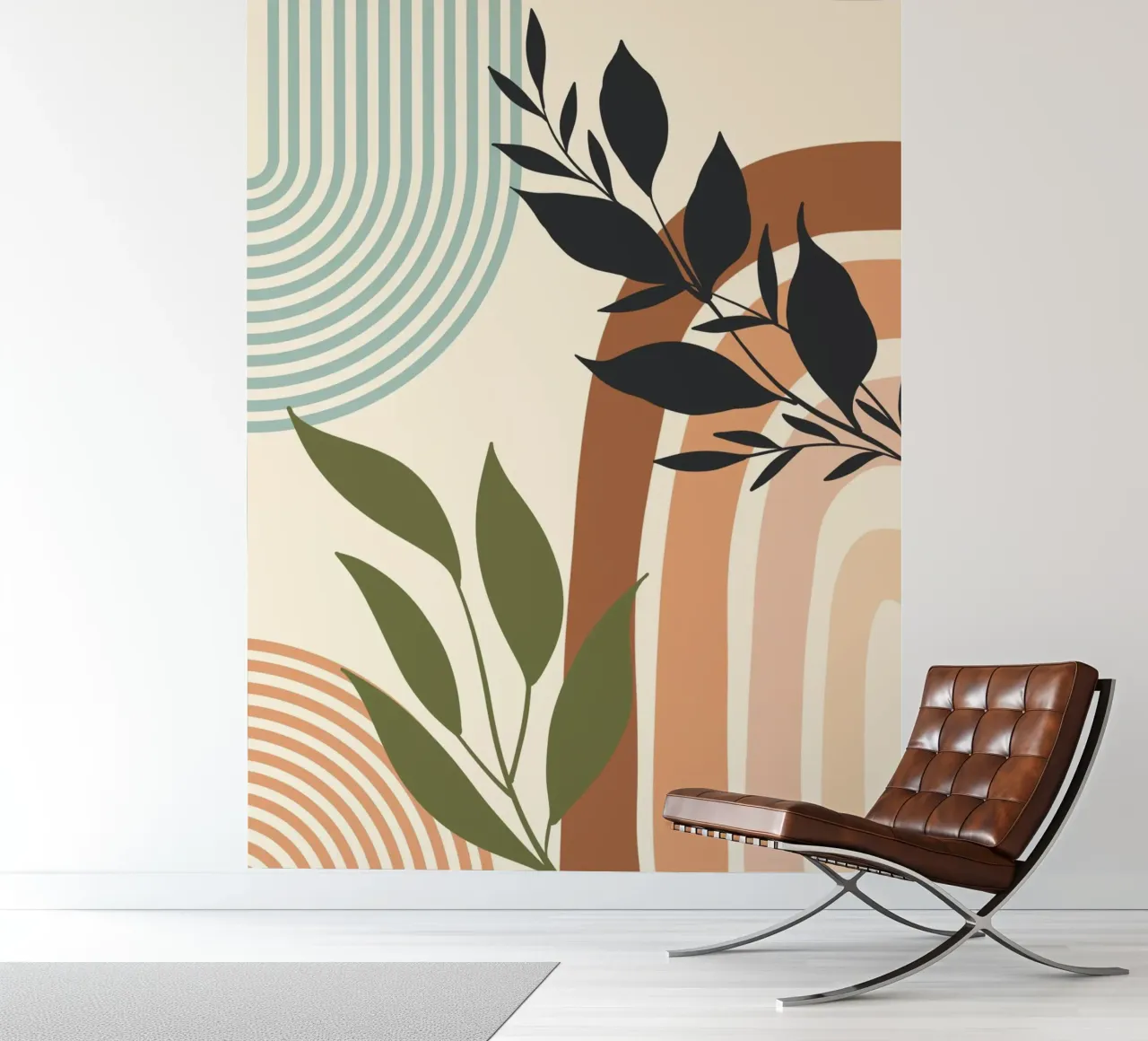 Botanical elements fotobehang van LisaArtes