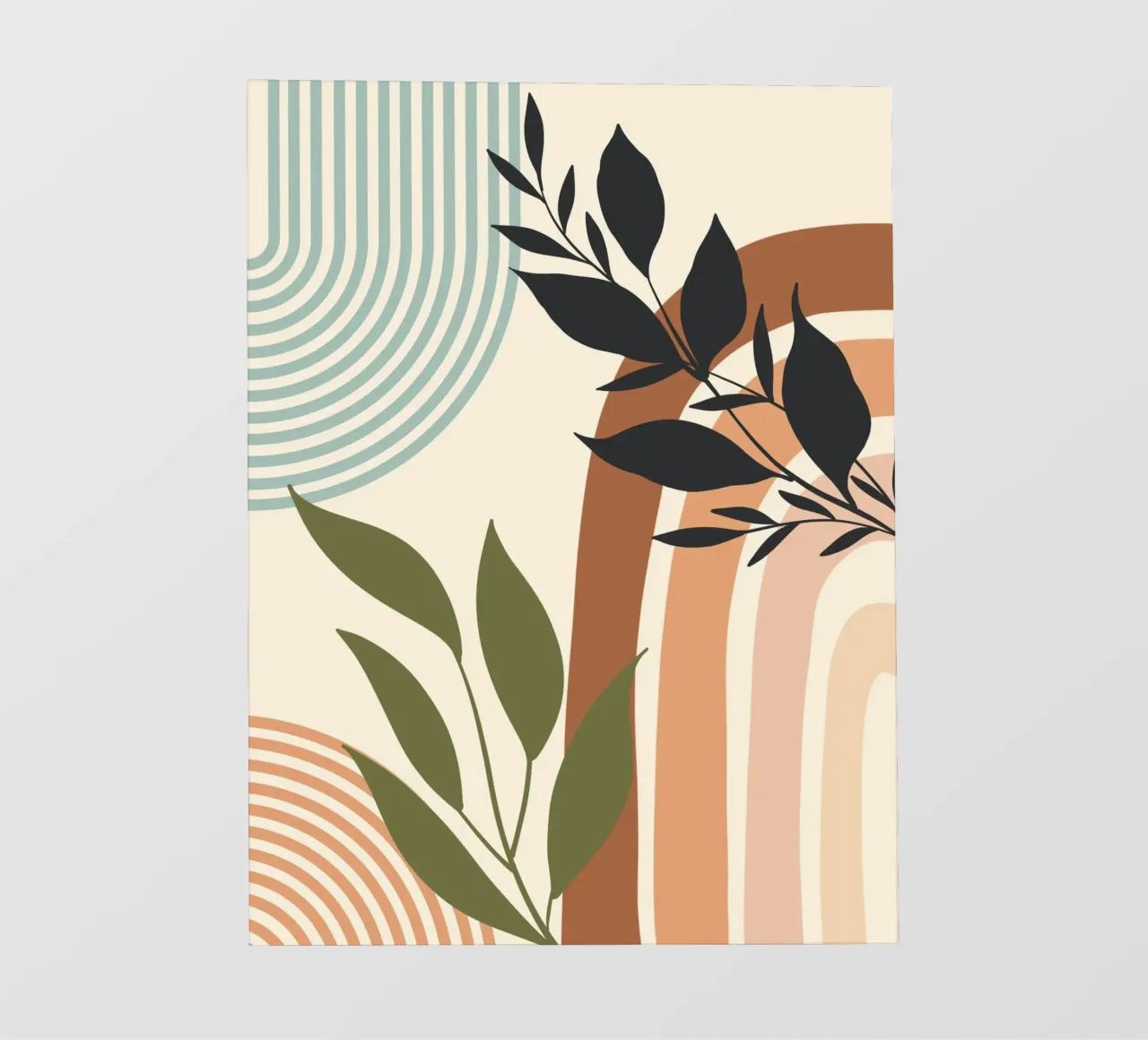 Botanical elements fotobehang van LisaArtes