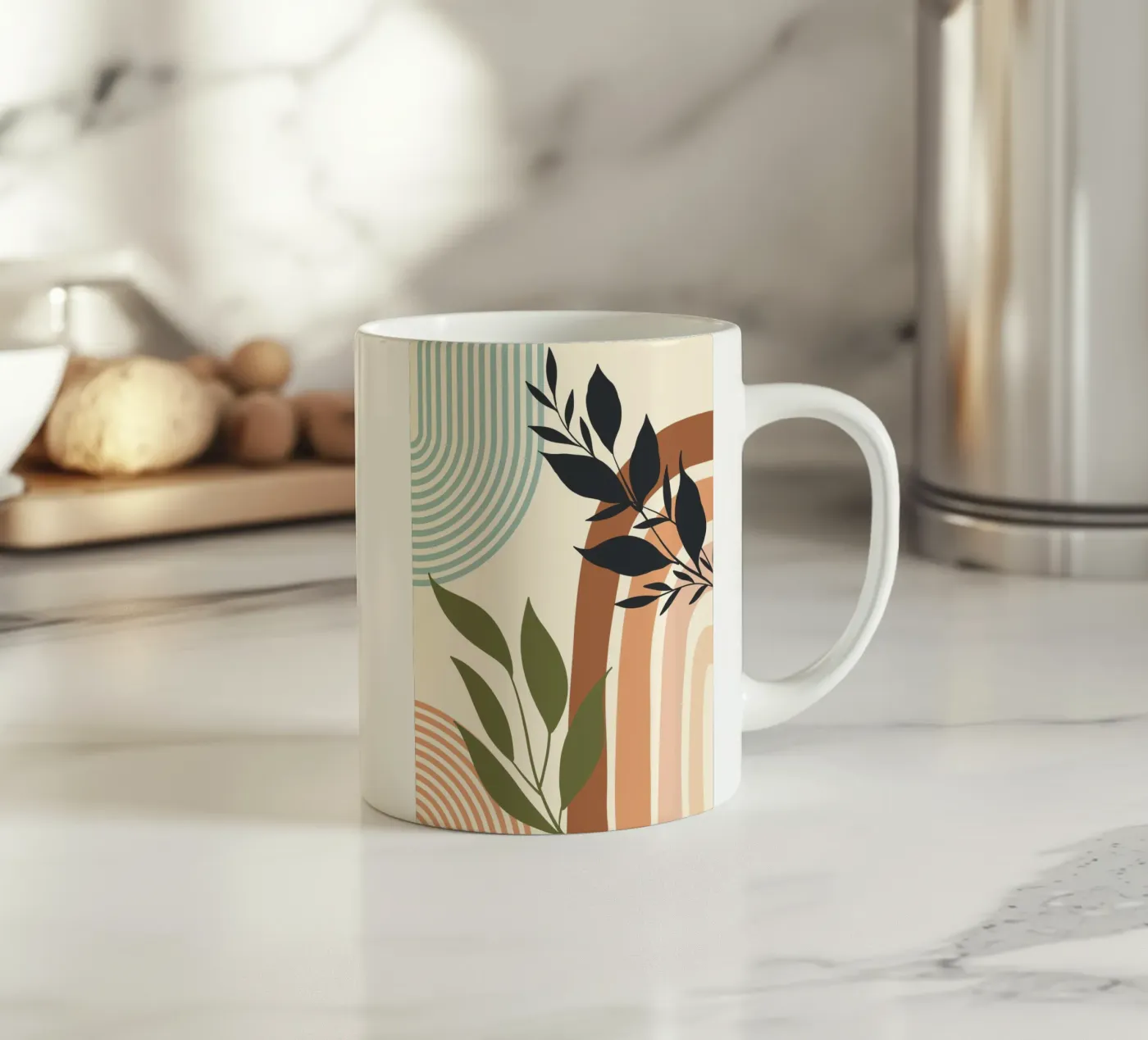 Botanical elements Keramik Tasse von LisaArtes