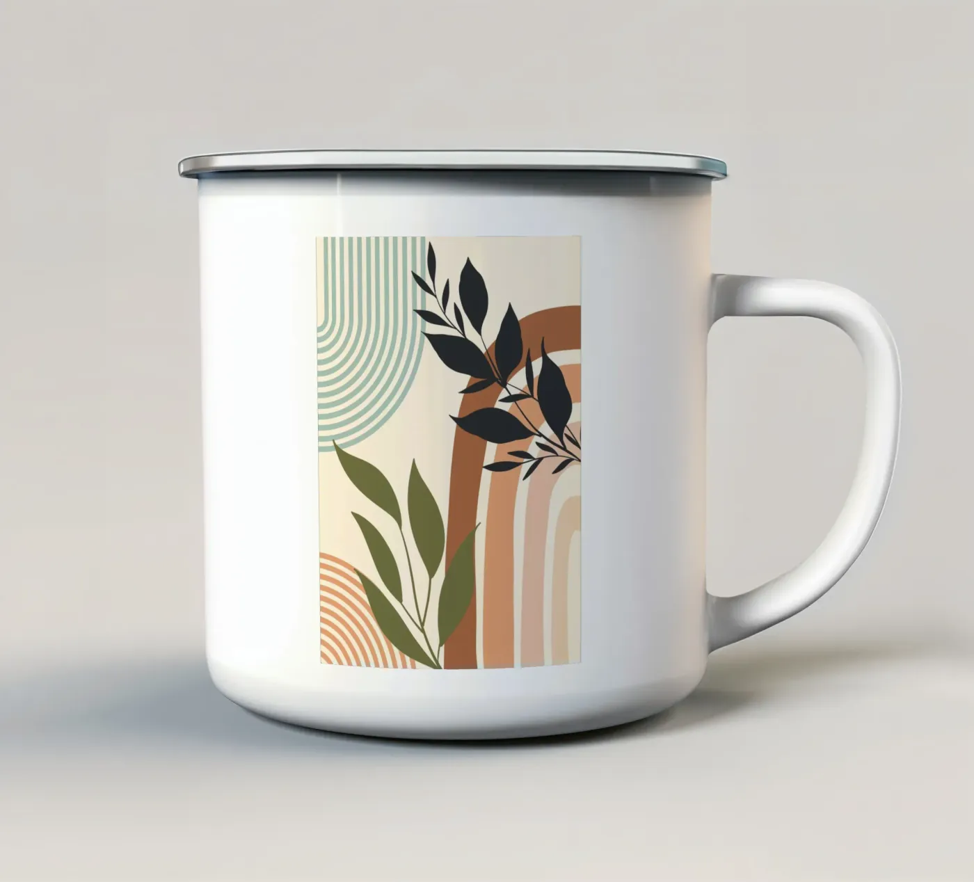 Botanical elements enamel mug by LisaArtes