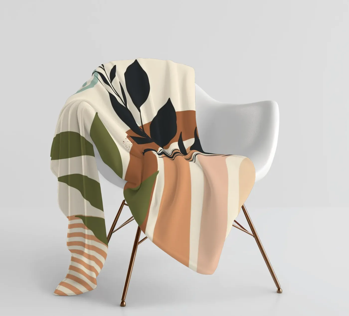 Botanical elements fleecedeken van LisaArtes