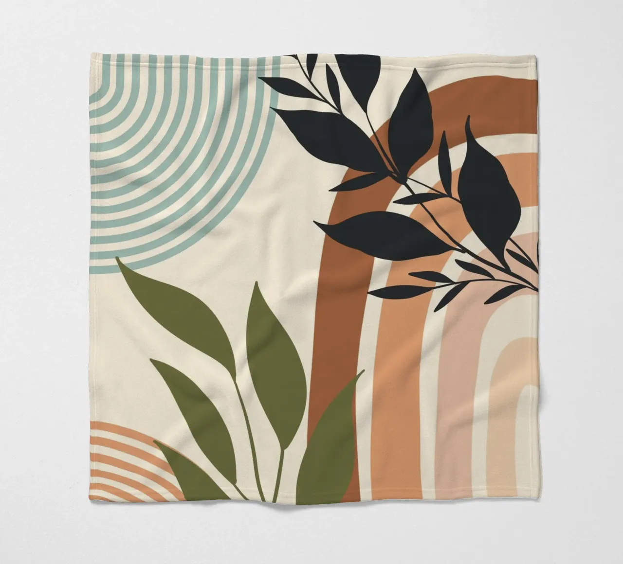 Botanical elements fleecedeken van LisaArtes