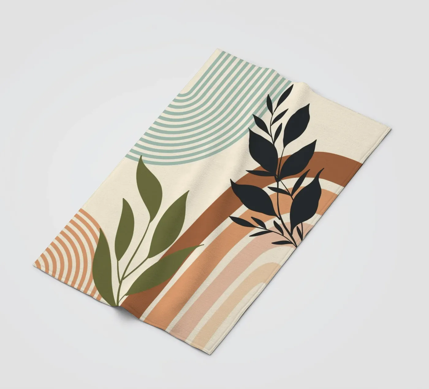 Botanical elements fleecedeken van LisaArtes