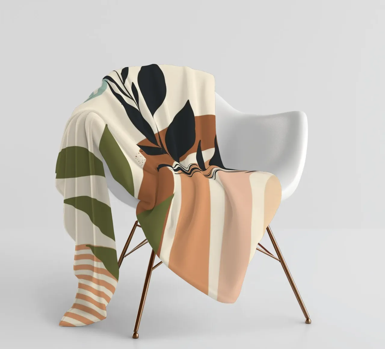 Botanical elements fleecedeken van LisaArtes