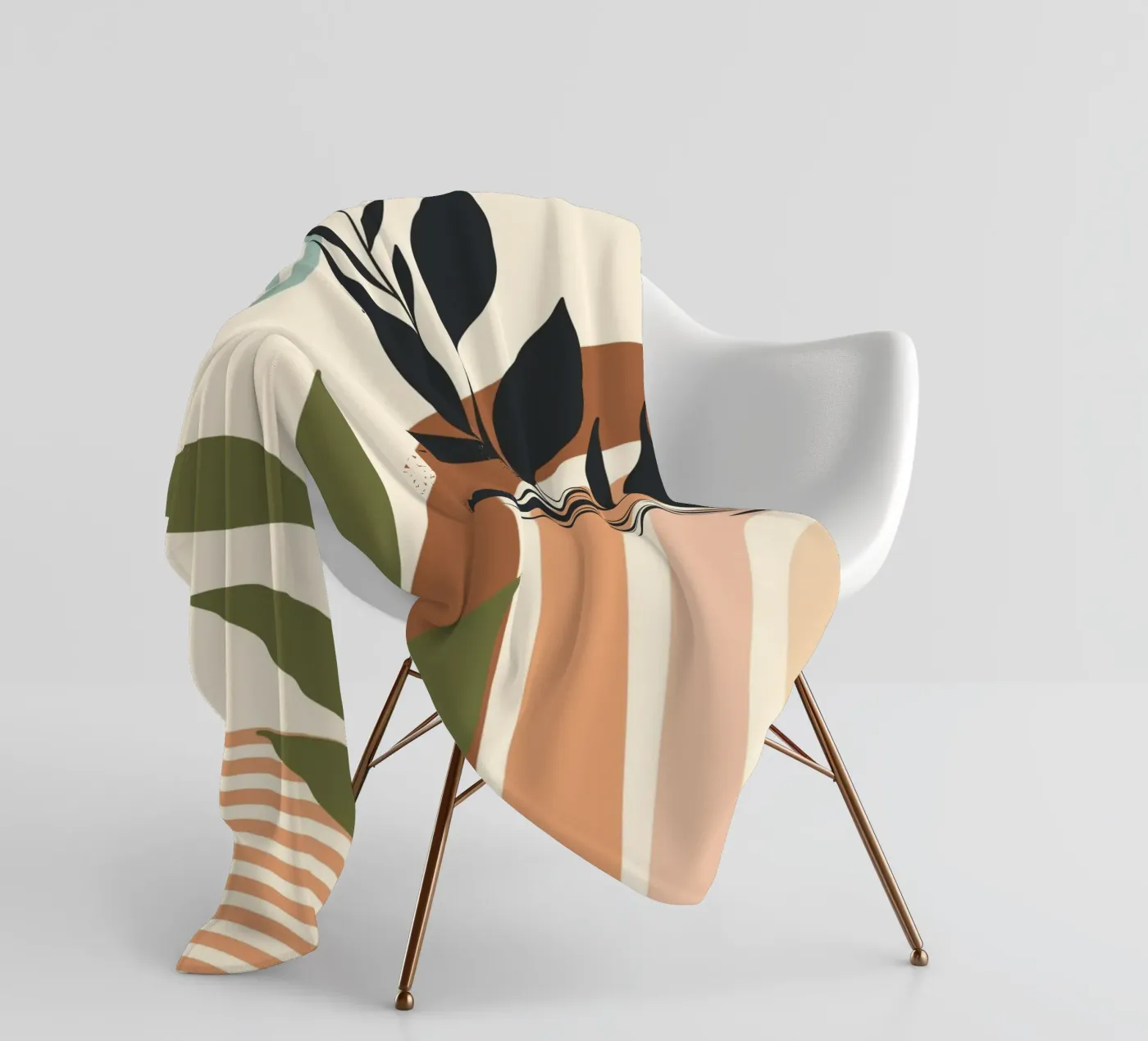 Botanical elements fleecedeken van LisaArtes