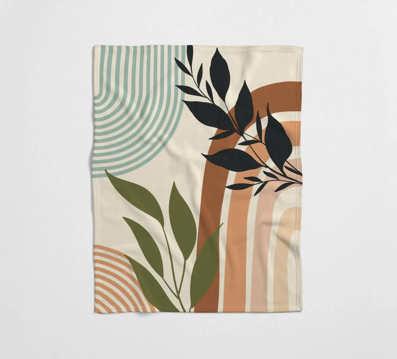 Botanical elements fleecedeken van LisaArtes