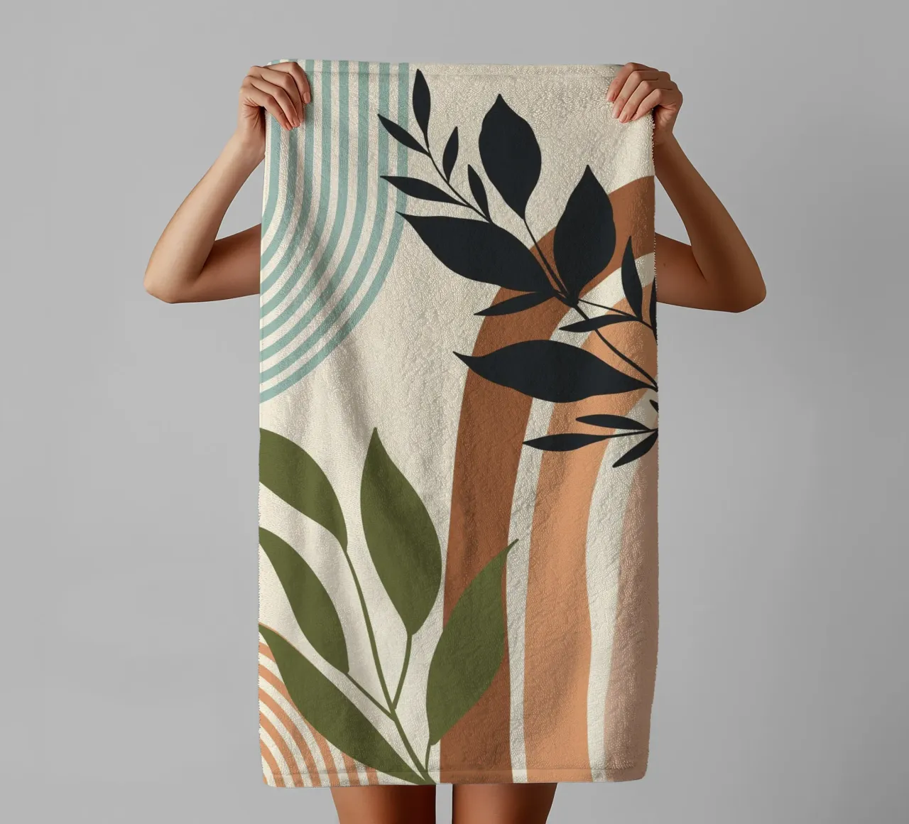 Botanical elements towel by LisaArtes