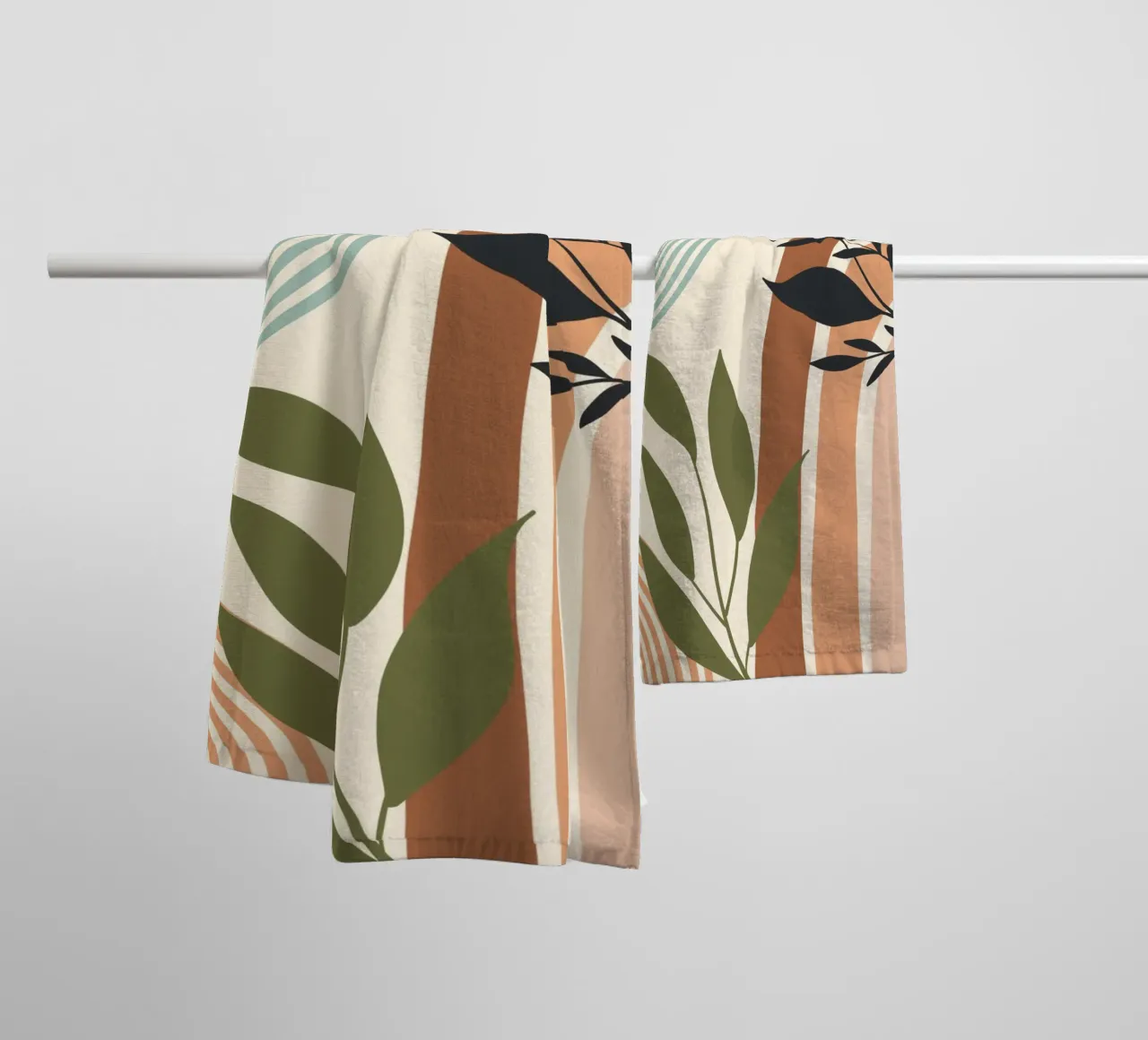 Botanical elements towel by LisaArtes