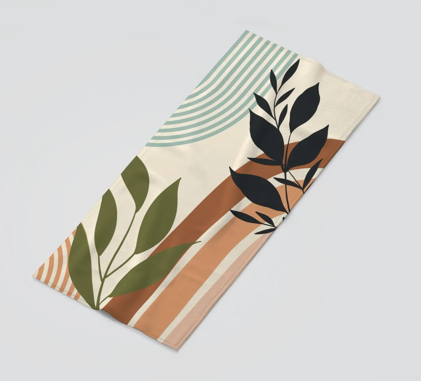 Botanical elements strandhanddoek van LisaArtes