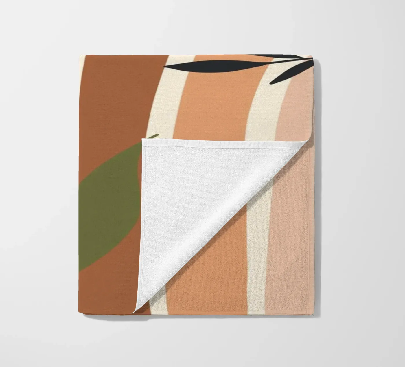 Botanical elements strandhanddoek van LisaArtes