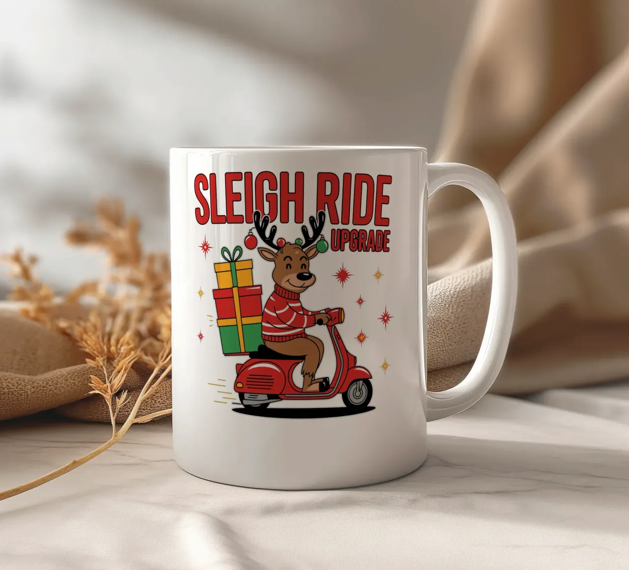 SLEIGH RIDE UPGRADE tazza in ceramica da edsonramosart