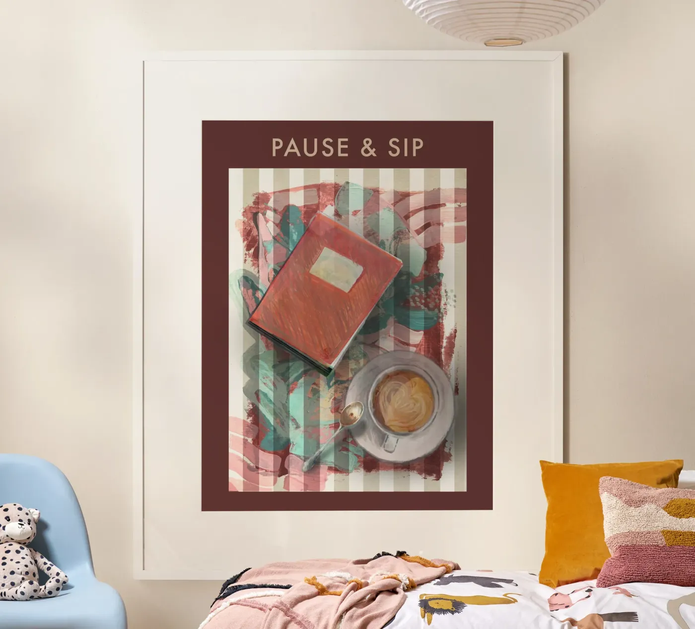Pausa e sorso – Caffè e libri poster da Iszah Studio