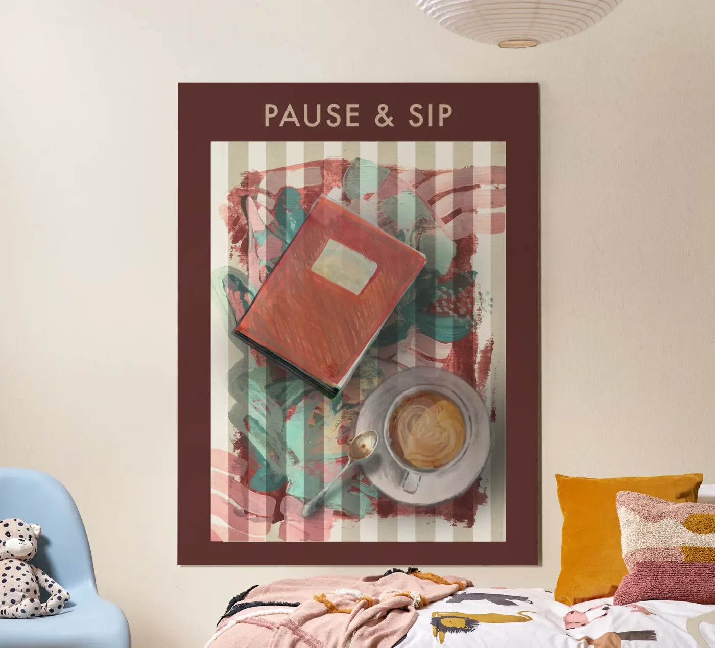 Pausa e sorso – Caffè e libri poster da Iszah Studio
