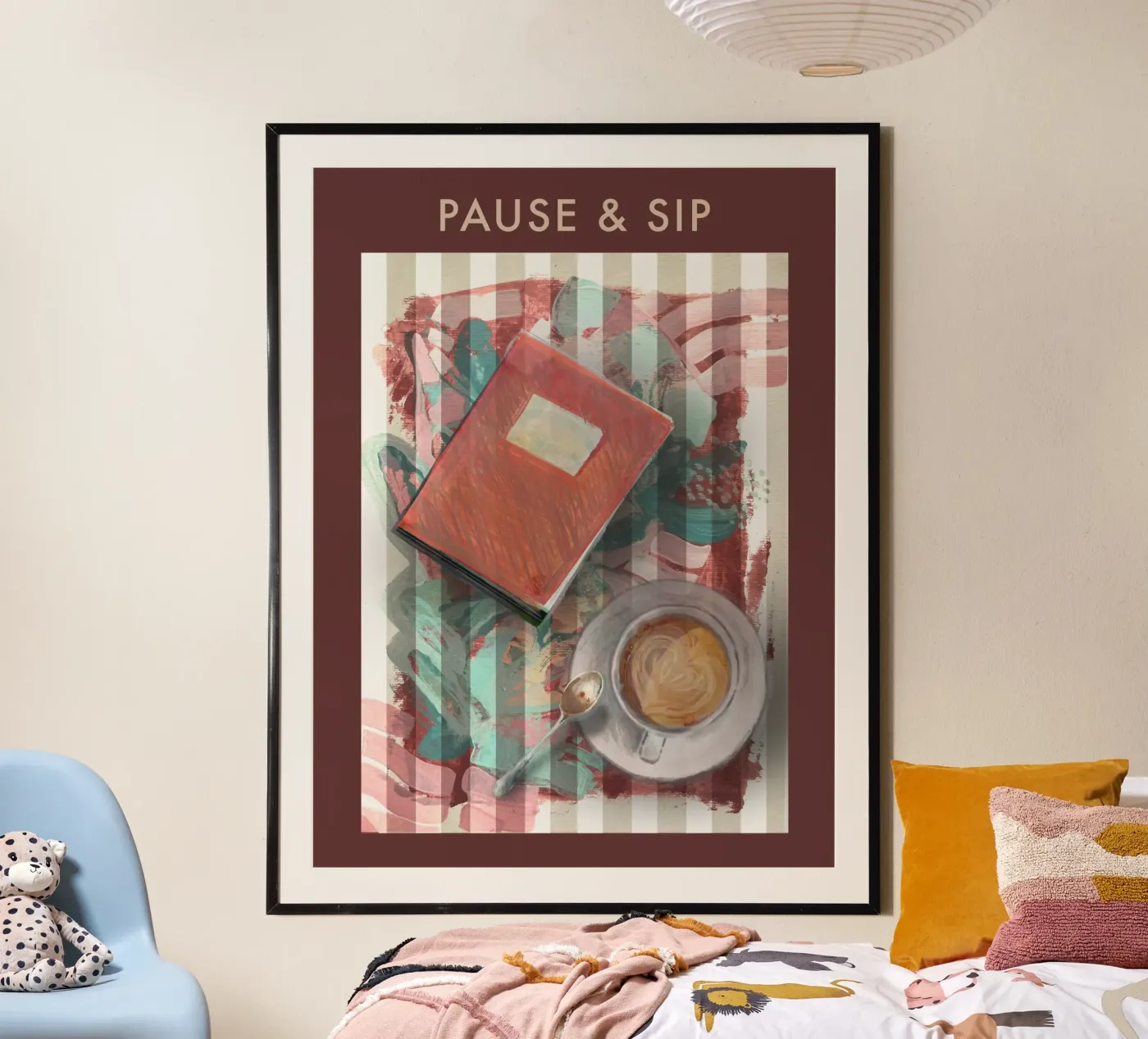 Pausa e sorso – Caffè e libri poster da Iszah Studio