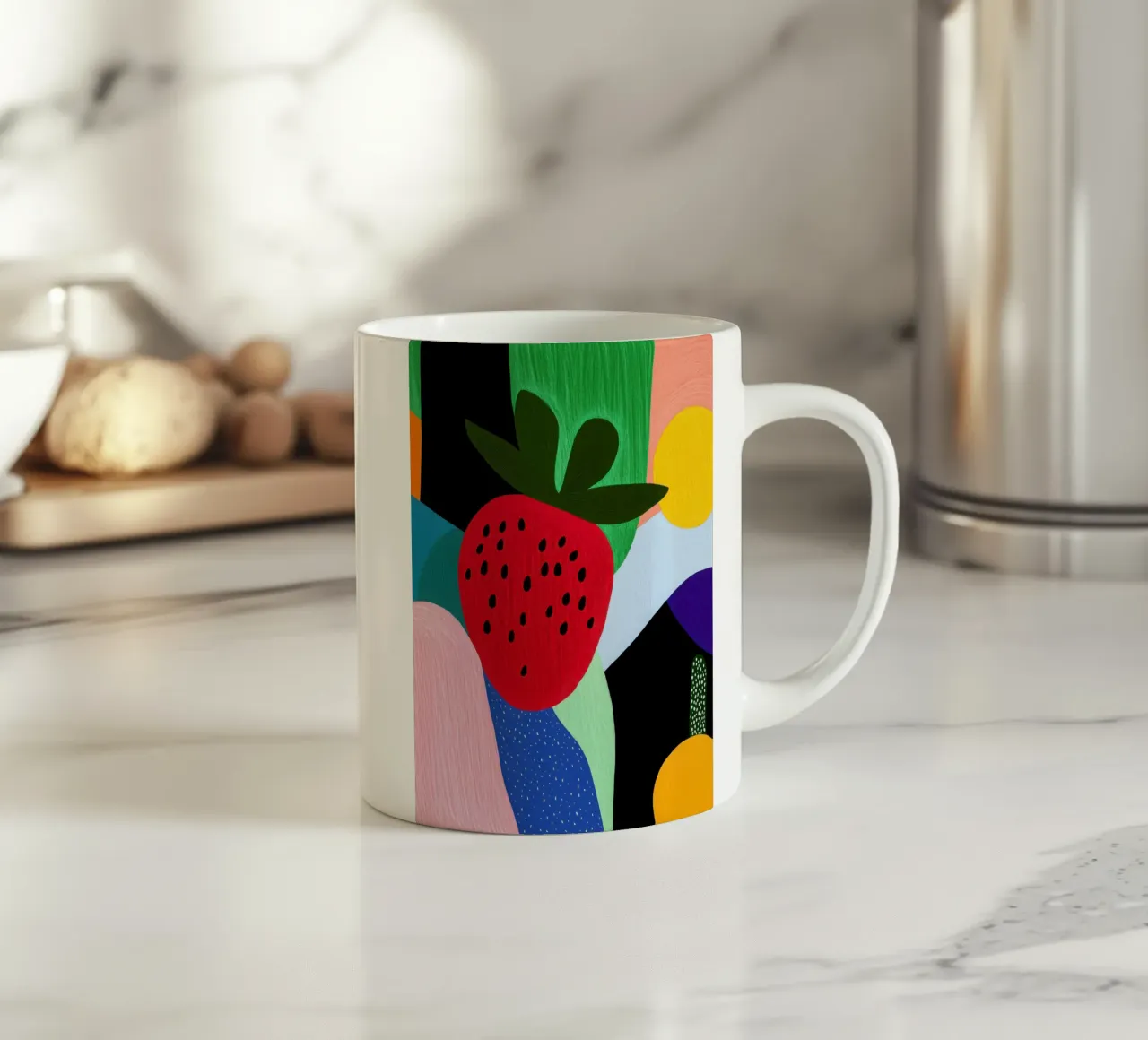 Fraise Estivale tazza in ceramica da Pop and Fruits - Affiches & posters
