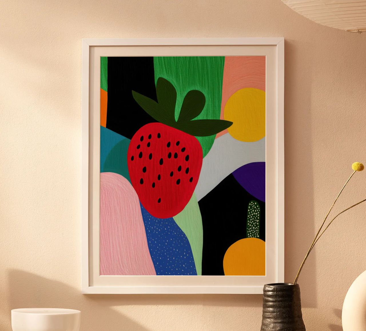 Fraise Estivale poster by Pop and Fruits - Affiches & posters