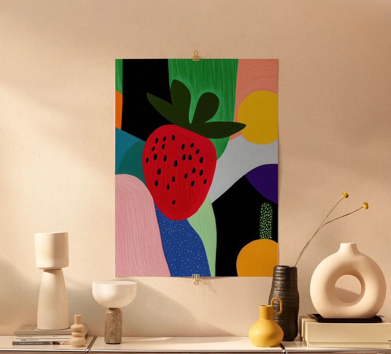 Fraise Estivale poster by Pop and Fruits - Affiches & posters