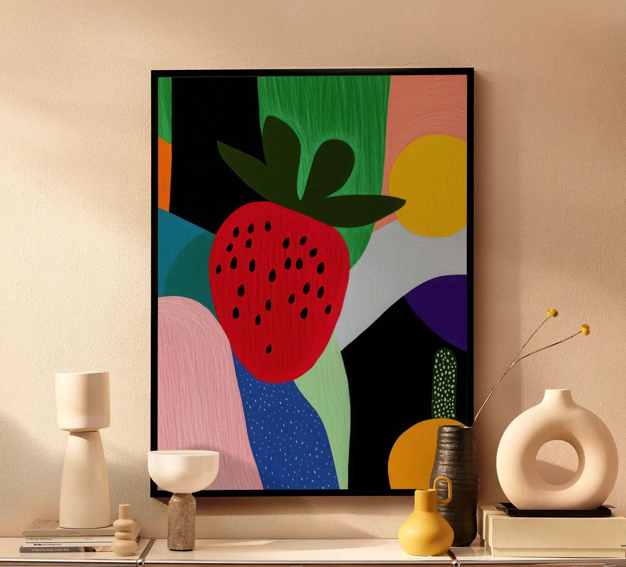 Fraise Estivale poster by Pop and Fruits - Affiches & posters
