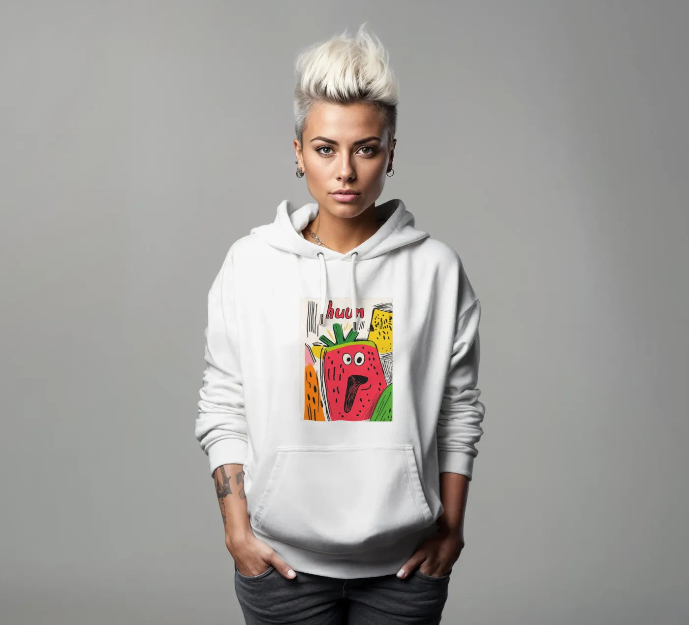 Hum Wassermelone Hoodie von Pop and Fruits - Affiches & posters