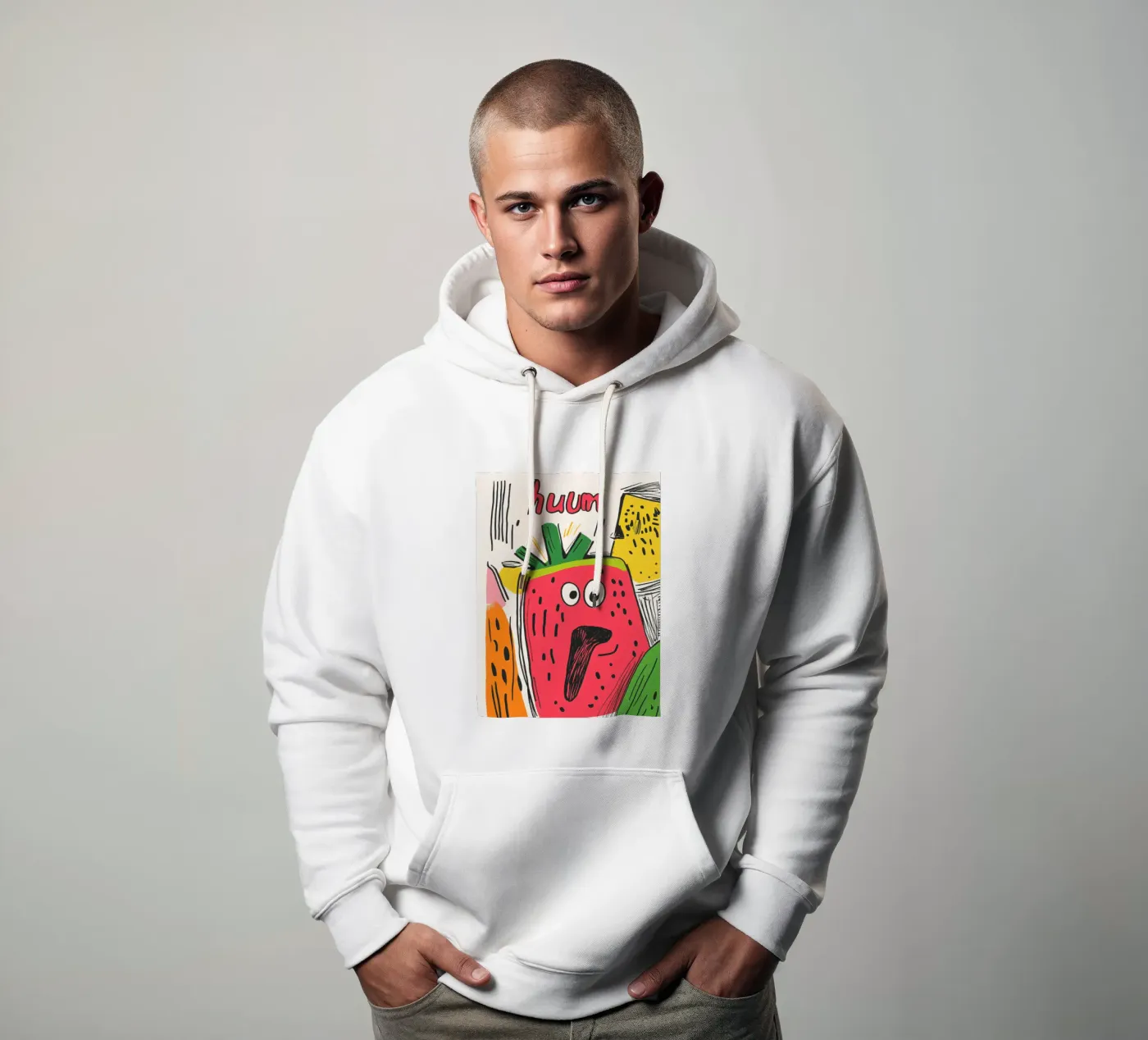Hum Pastèque sweat à capuche de Pop and Fruits - Affiches & posters