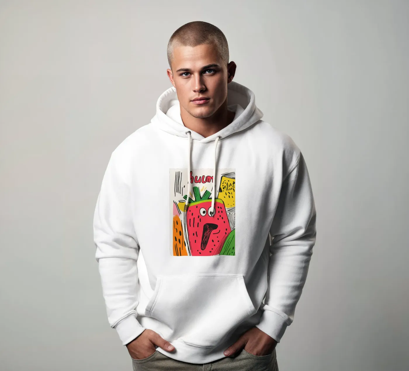 Hum Wassermelone Hoodie von Pop and Fruits - Affiches & posters