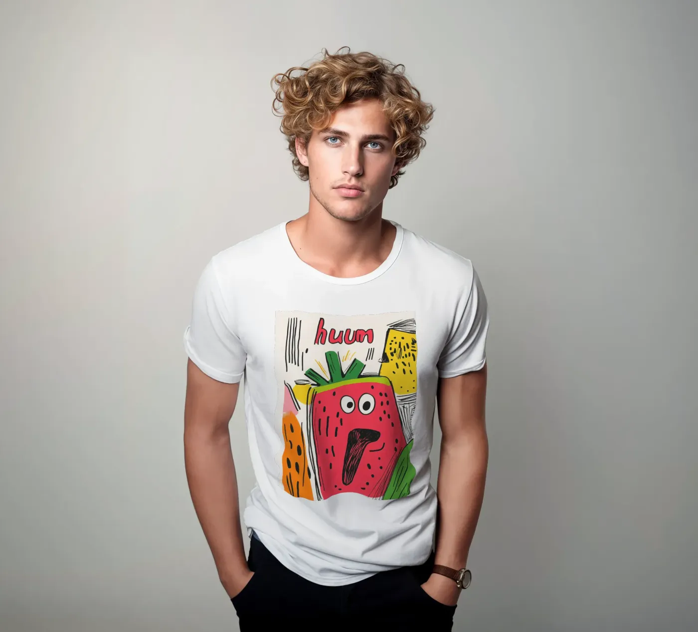 Hum Pastèque t-shirt de Pop and Fruits - Affiches & posters