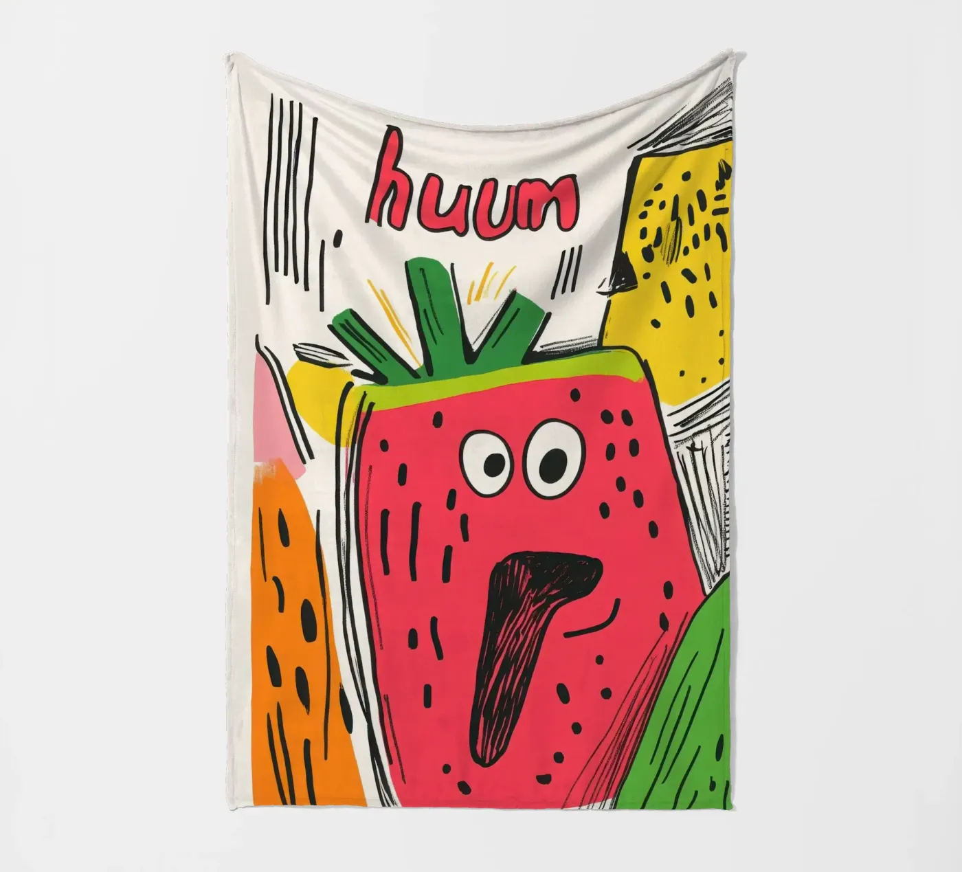 Hum Watermelon fleece blanket by Pop and Fruits - Affiches & posters