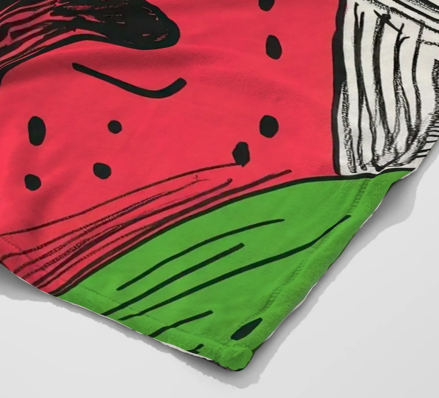 Hum Watermelon fleece blanket by Pop and Fruits - Affiches & posters