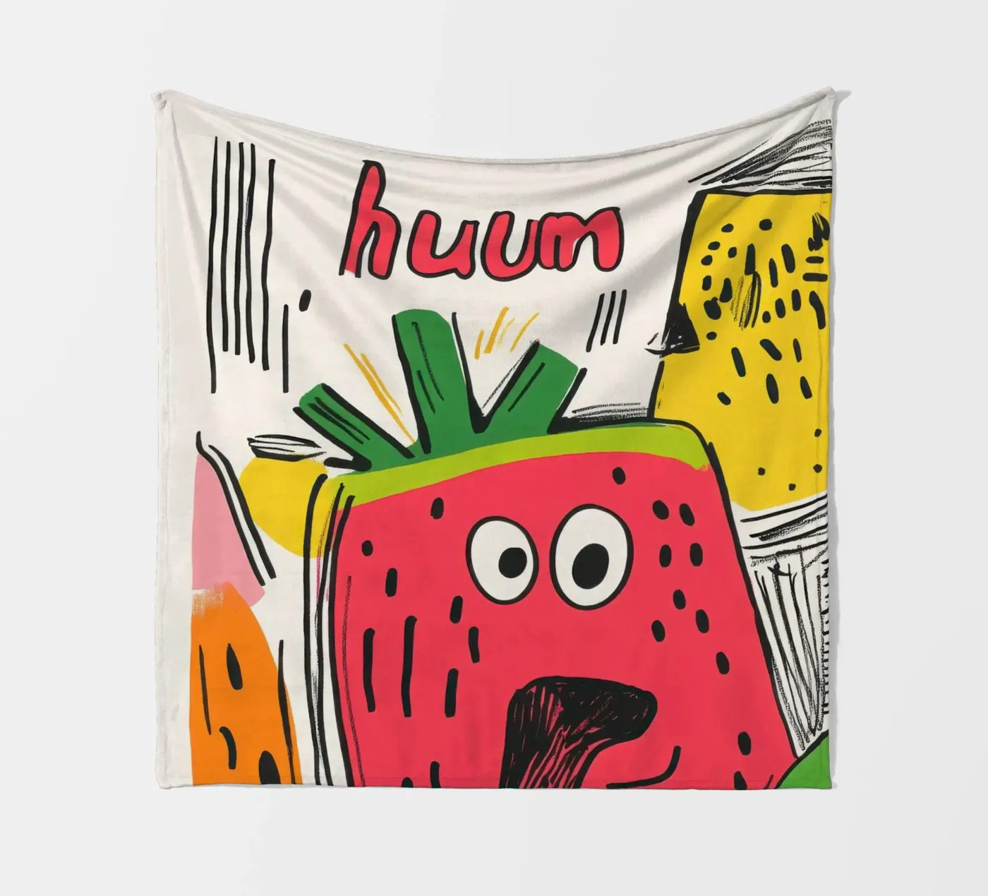 Hum Watermelon fleece blanket by Pop and Fruits - Affiches & posters