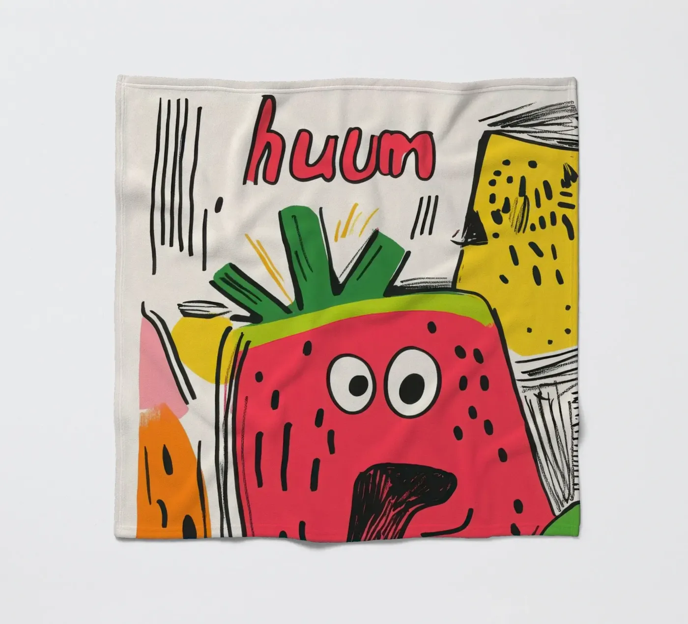 Hum Watermelon fleece blanket by Pop and Fruits - Affiches & posters