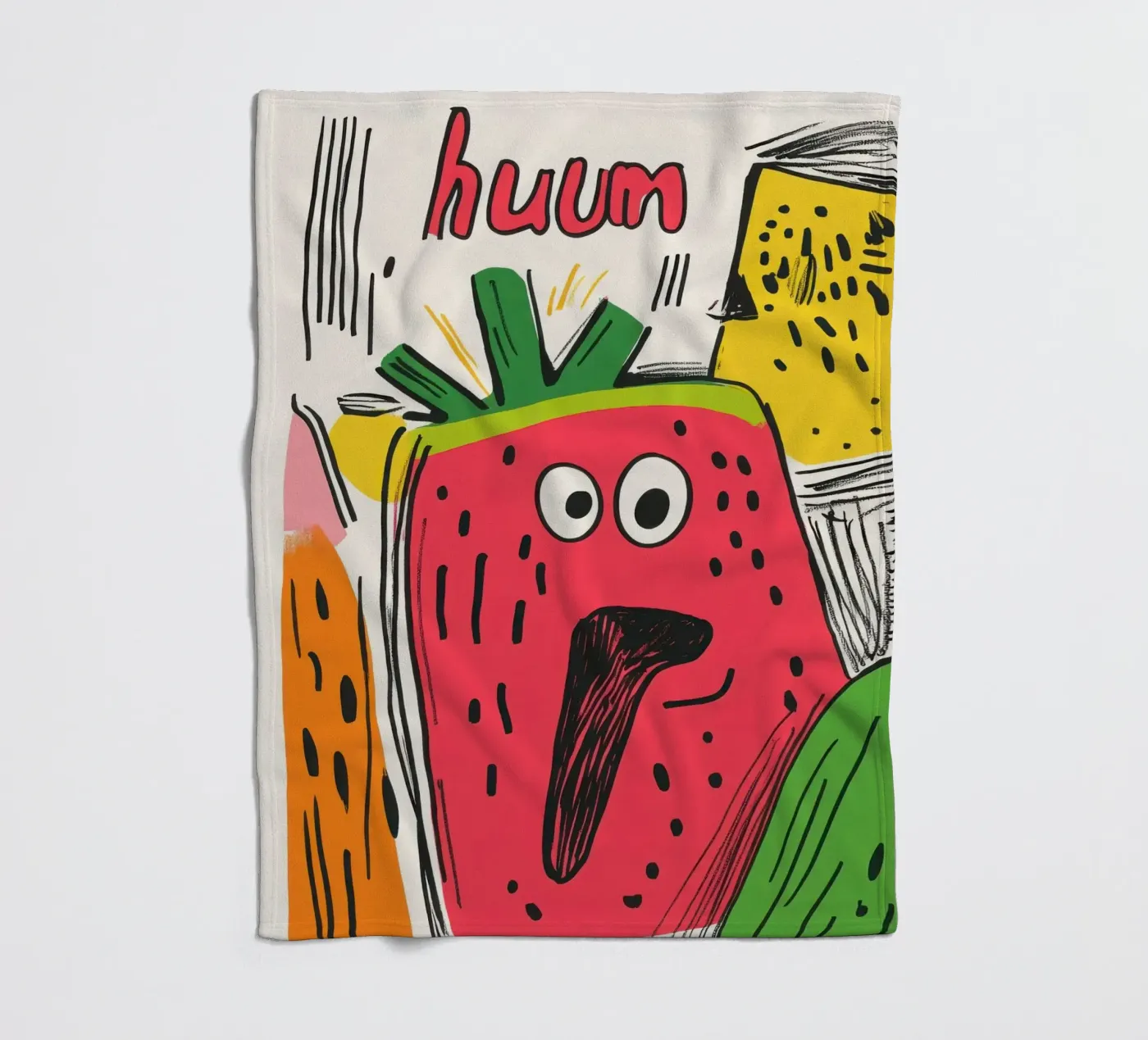 Hum Watermelon fleece blanket by Pop and Fruits - Affiches & posters