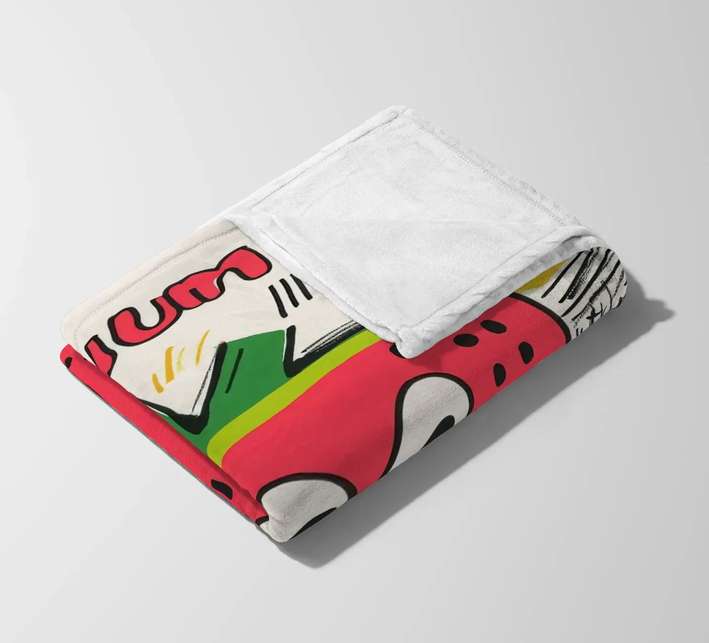 Hum Watermelon fleece blanket by Pop and Fruits - Affiches & posters
