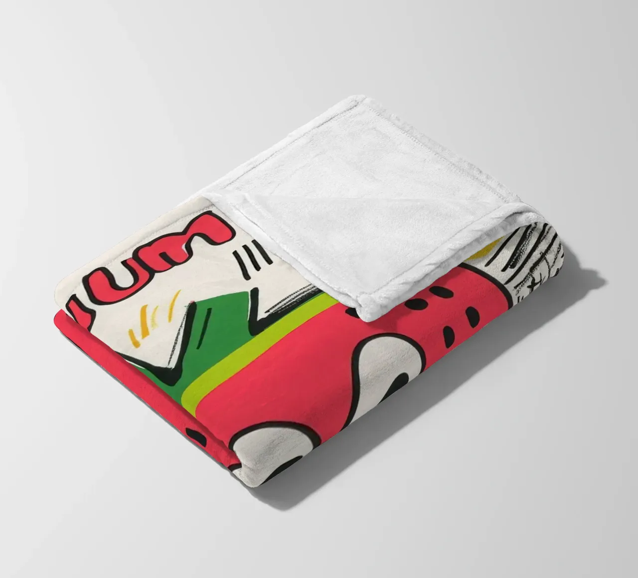 Hum Wassermelone Fleecedecke von Pop and Fruits - Affiches & posters