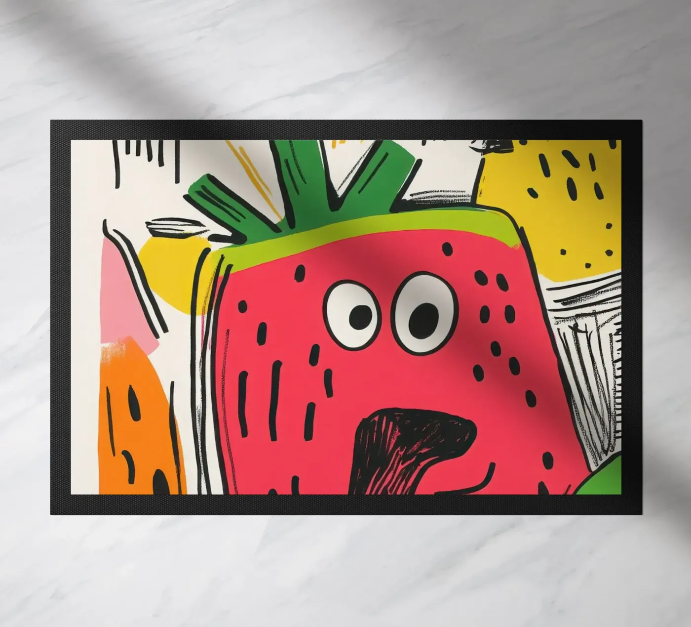 Watermeloen deurmat van Pop and Fruits - Affiches & posters