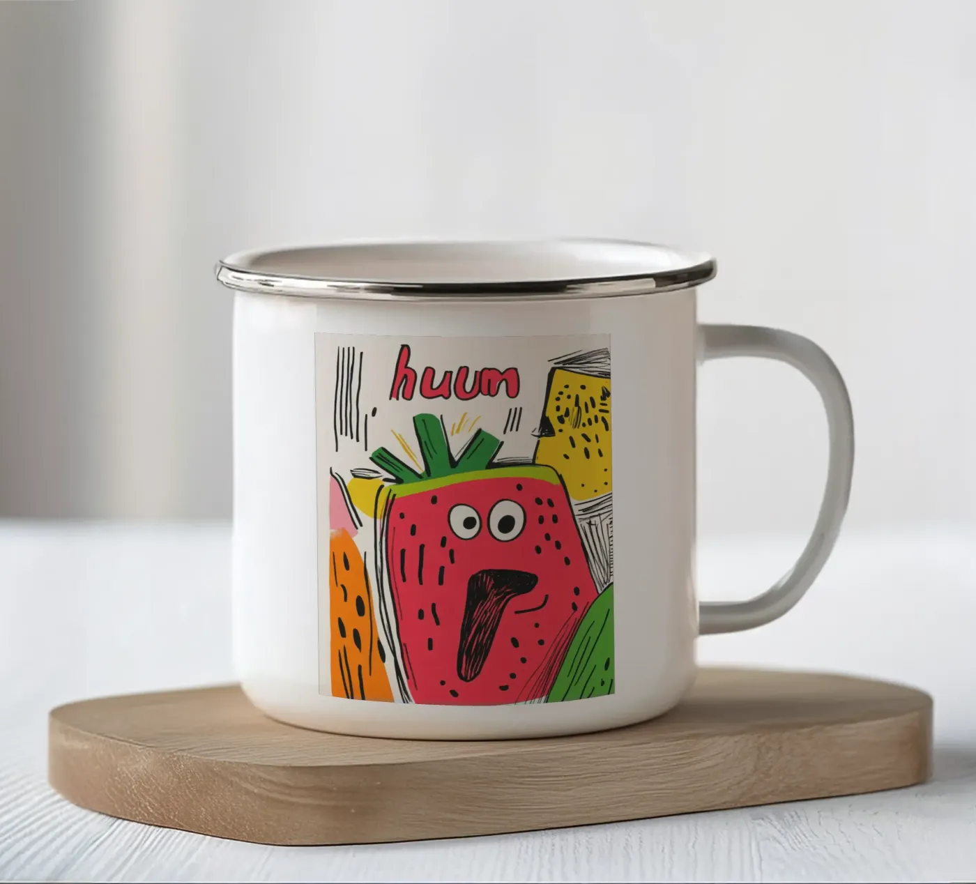 Hum Pastèque mug en émail de Pop and Fruits - Affiches & posters