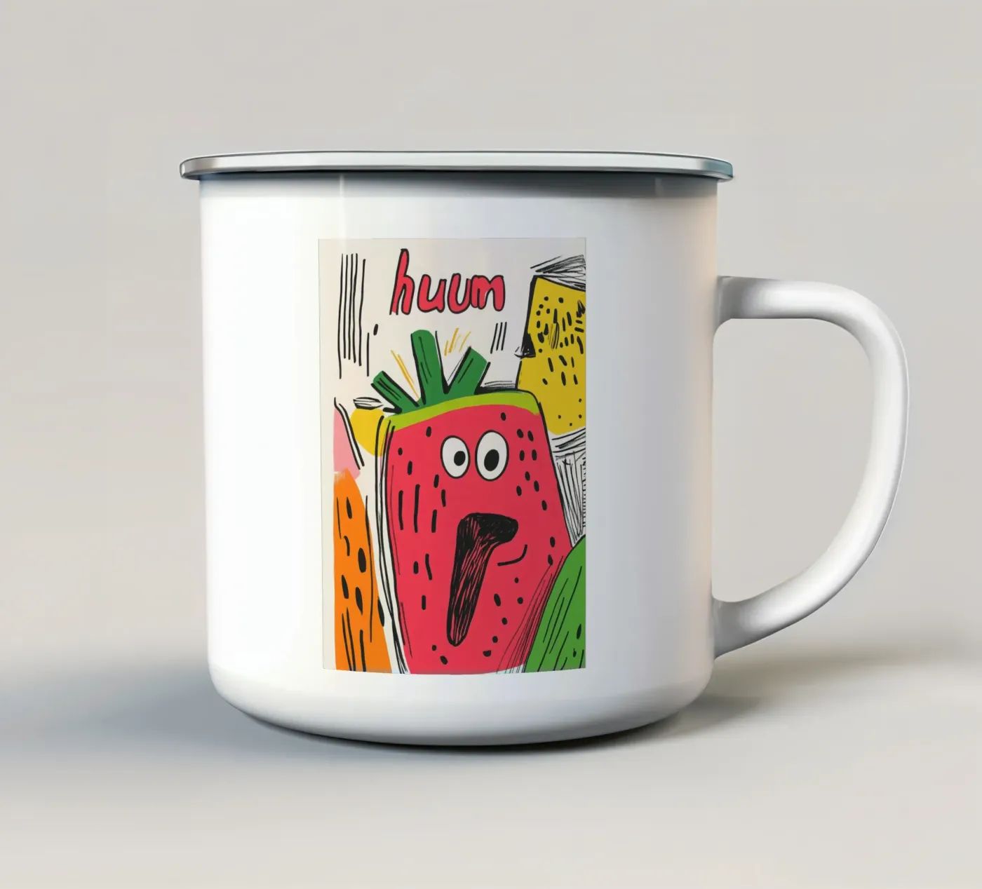 Hum Pastèque mug en émail de Pop and Fruits - Affiches & posters