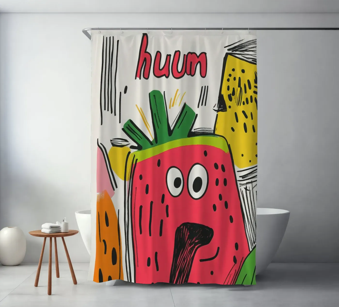 Hum Watermelon rideau de douche de Pop and Fruits - Affiches & posters