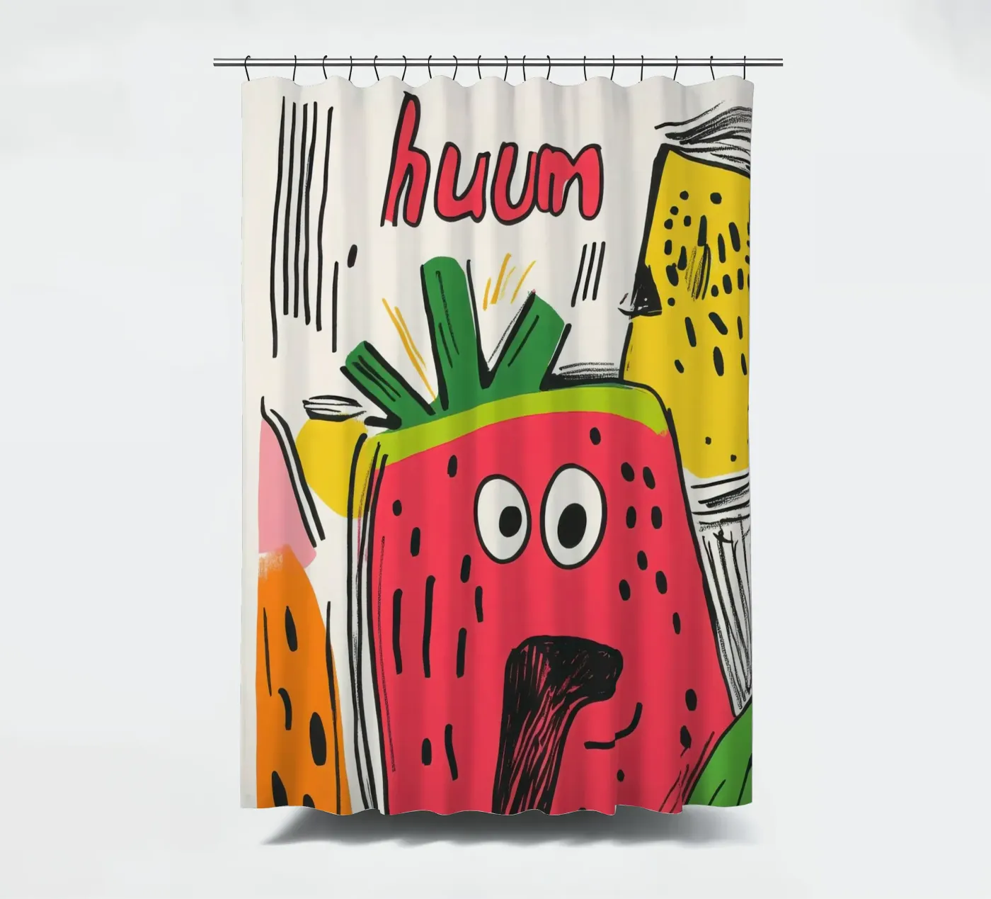 Hum Watermelon rideau de douche de Pop and Fruits - Affiches & posters