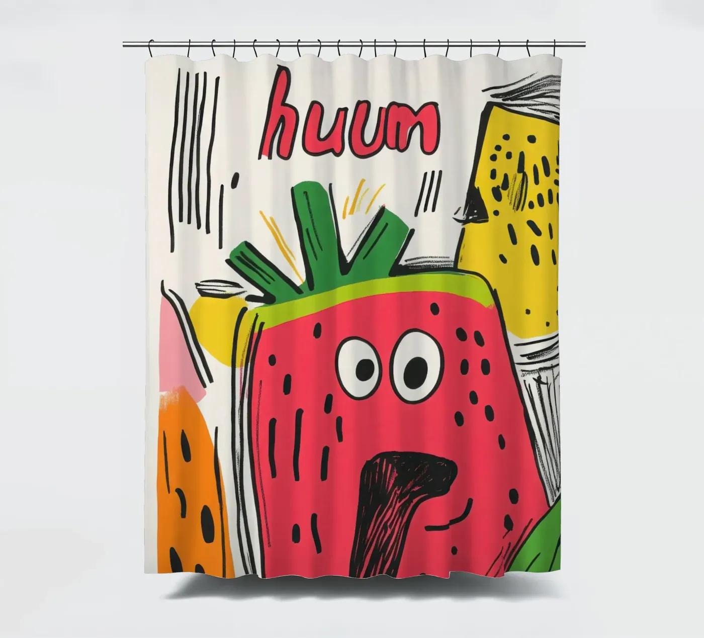 Hum Watermelon rideau de douche de Pop and Fruits - Affiches & posters