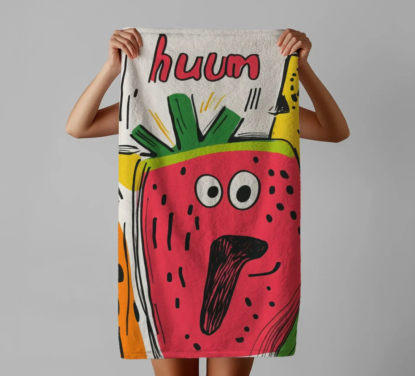 Hum Watermelon towel by Pop and Fruits - Affiches & posters