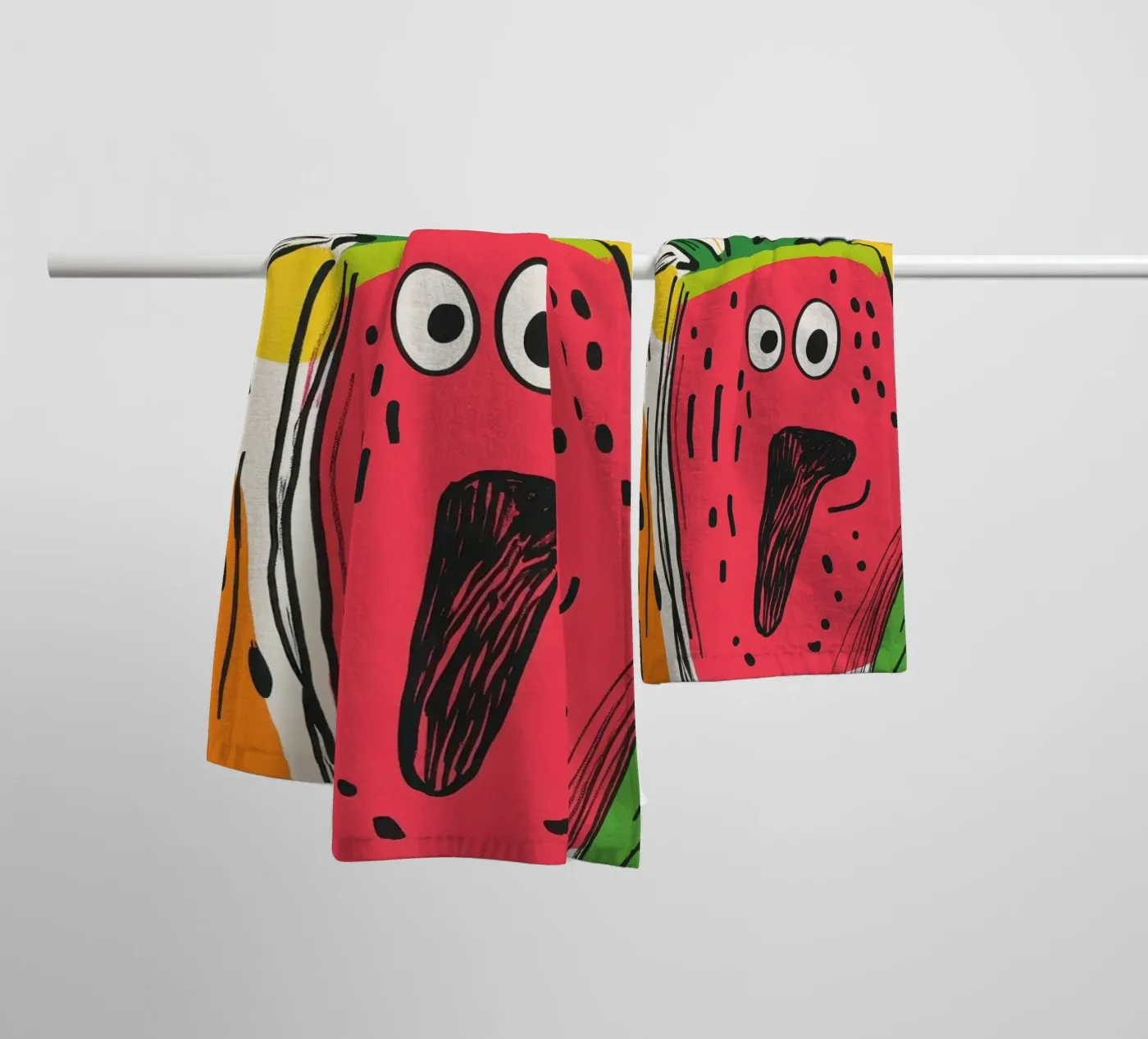 Hum Watermelon towel by Pop and Fruits - Affiches & posters