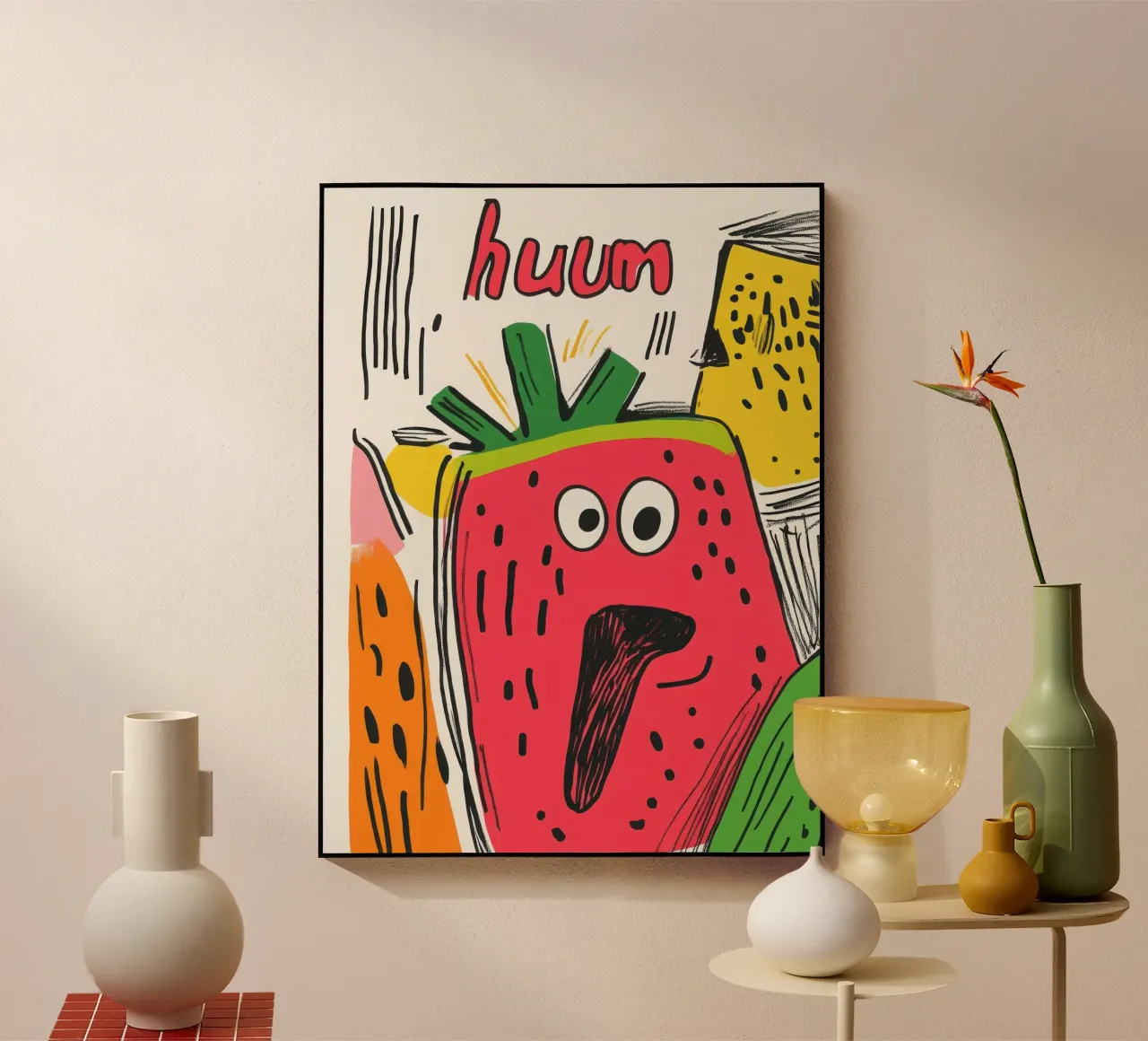 Hum Pastèque plexiglas de Pop and Fruits - Affiches & posters