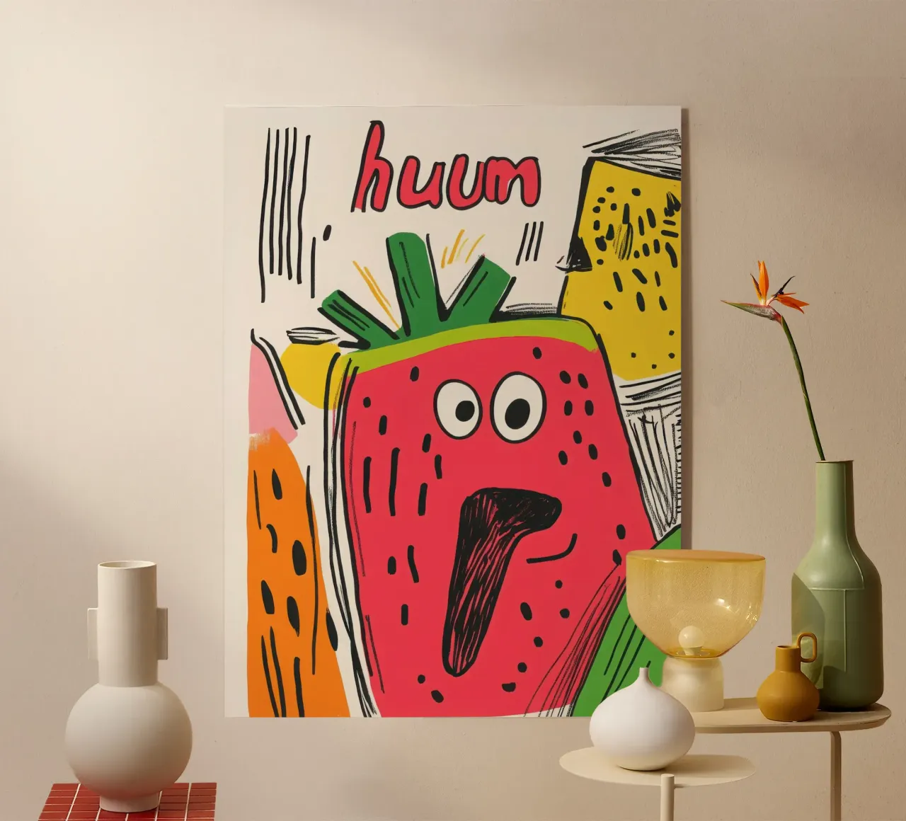 Hum Pastèque plexiglas de Pop and Fruits - Affiches & posters
