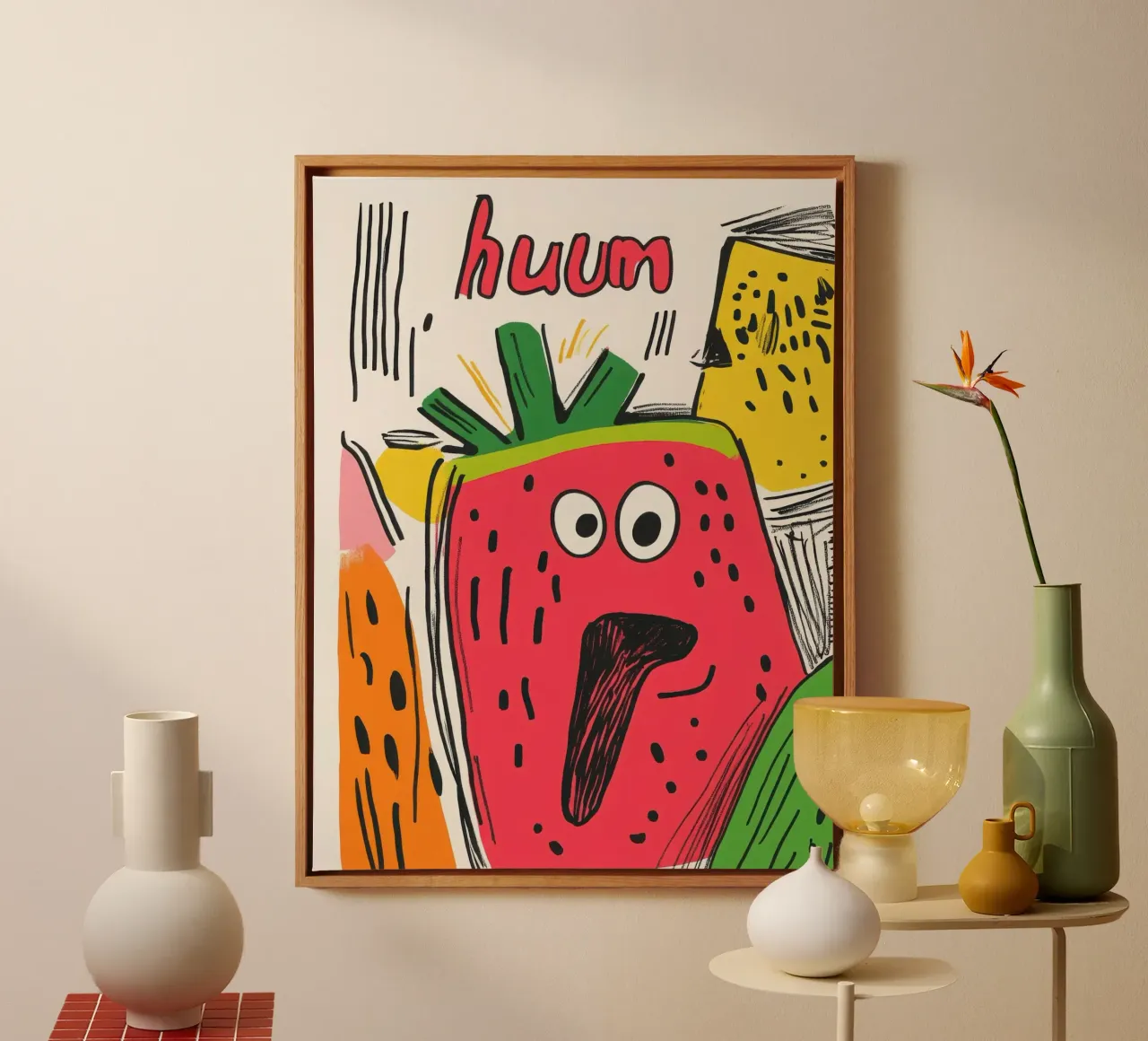 Hum Pastèque toile de Pop and Fruits - Affiches & posters