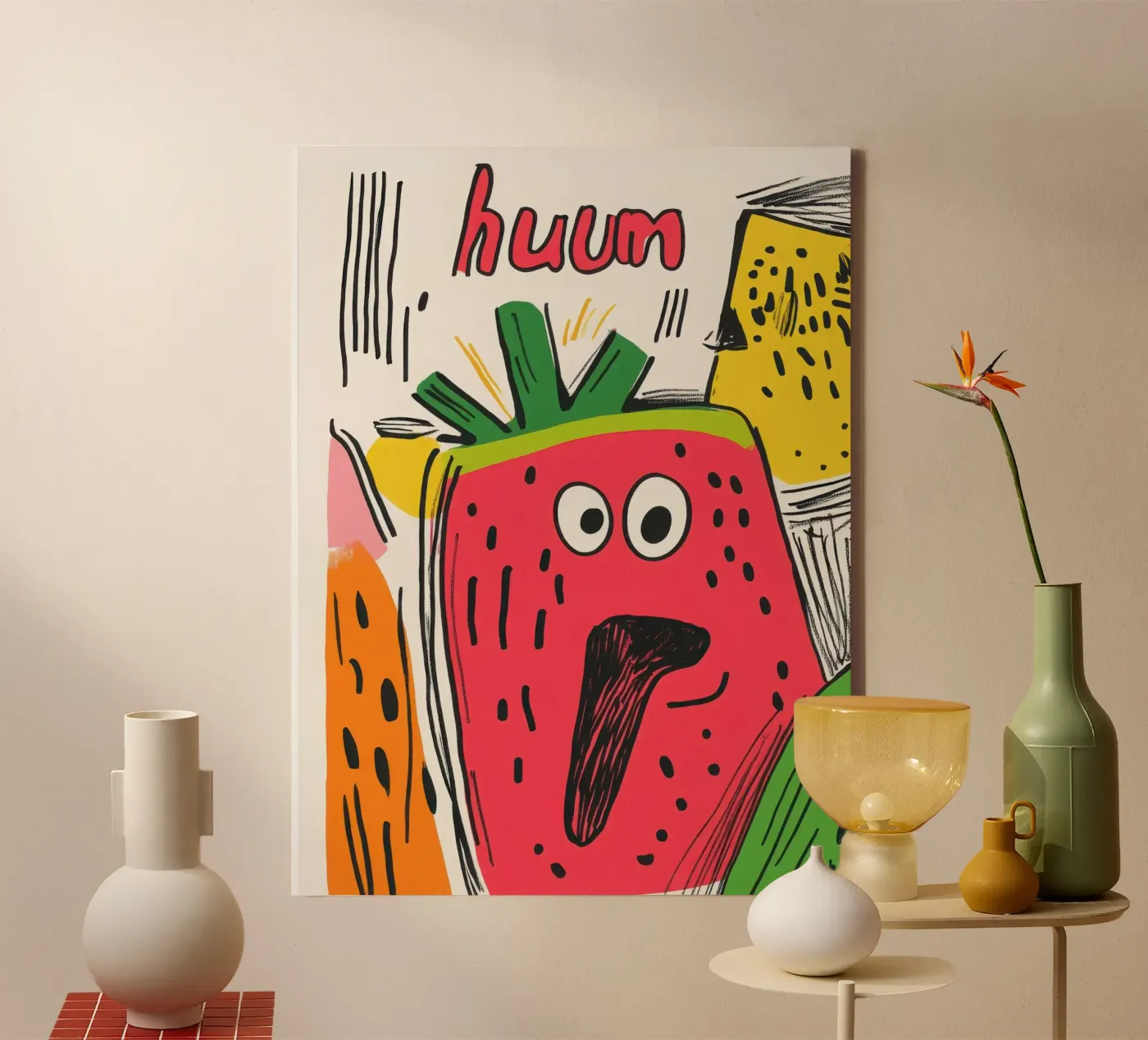 Hum Watermelon Leinwand von Pop and Fruits - Affiches & posters